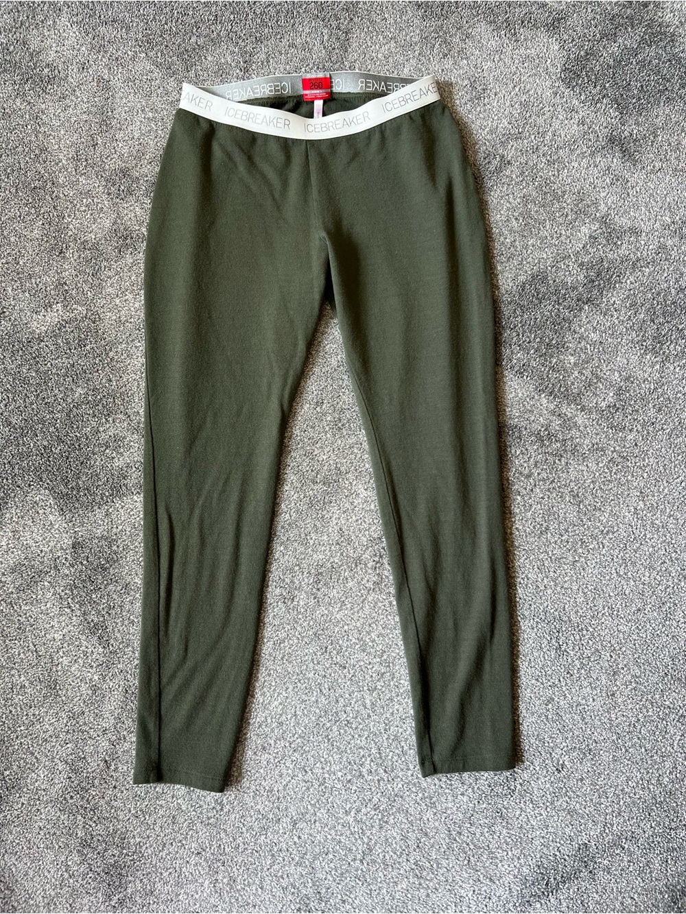 icebreaker bodyfit 260 womens leggings green